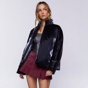 Open-Front Puffer Jacket
